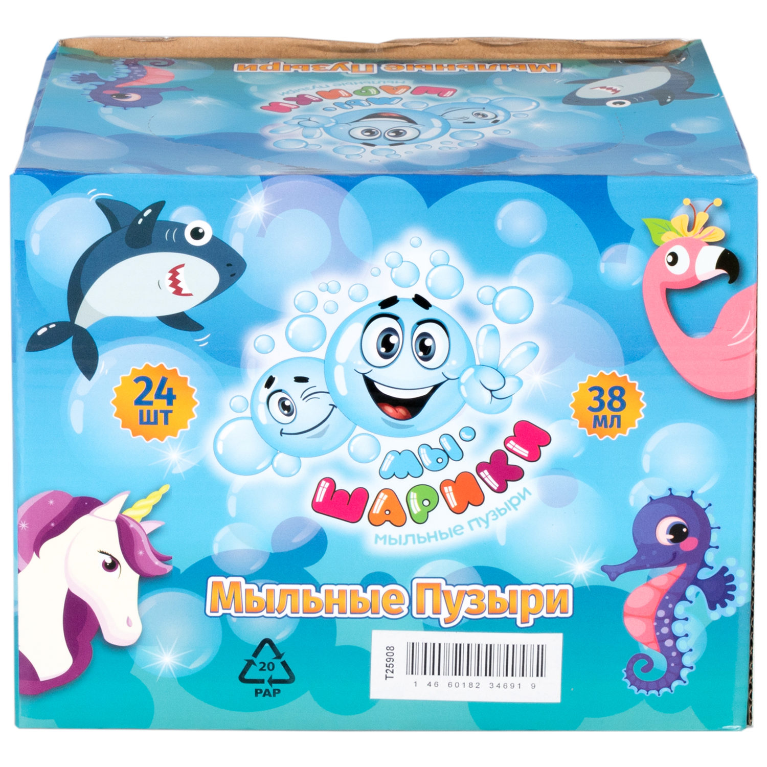 Мыльные пузыри 1TOY Мы-шарики! Бегемот, 38 мл, в ассортименте