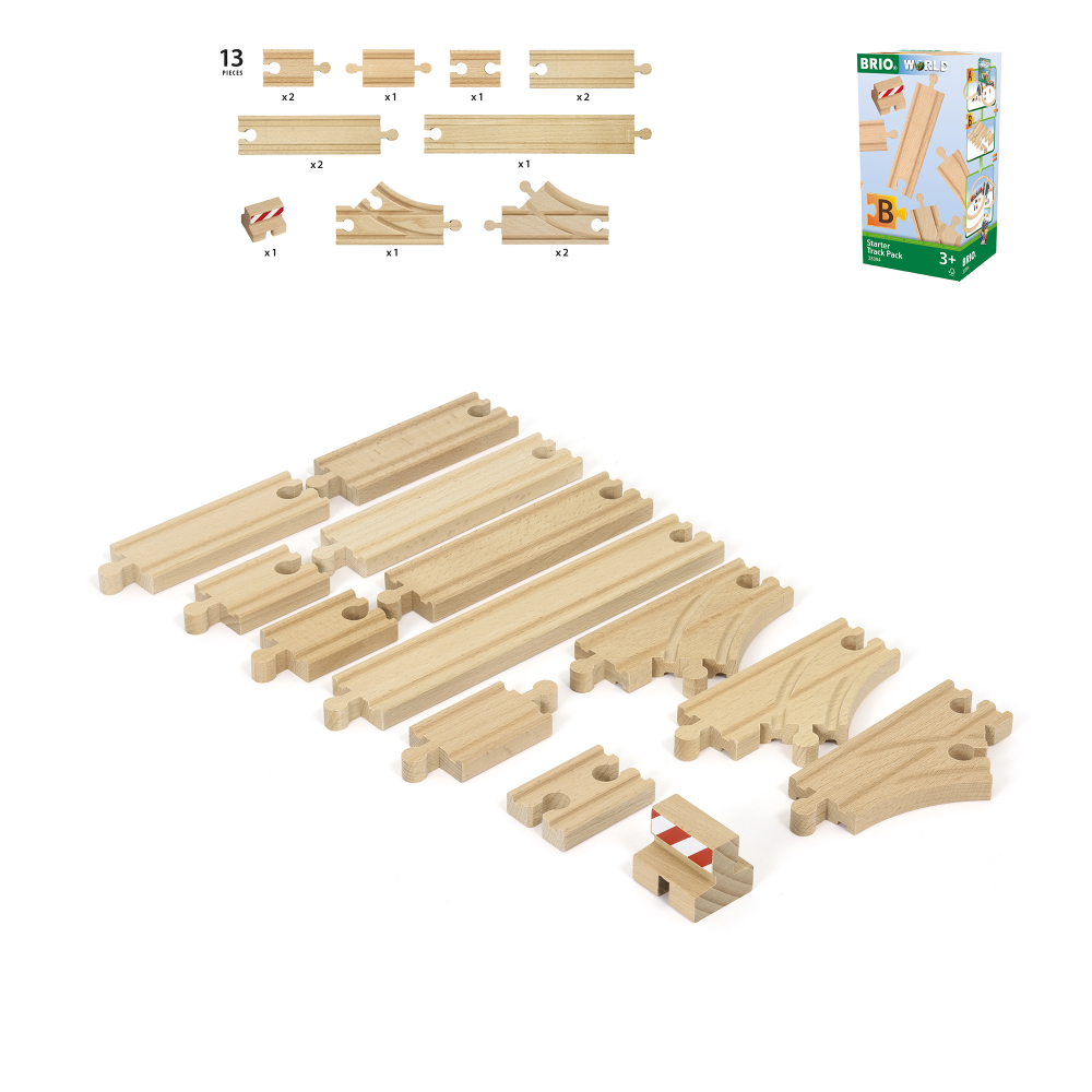 Рельсы для деревянной железной дороги BRIO, 13 шт.