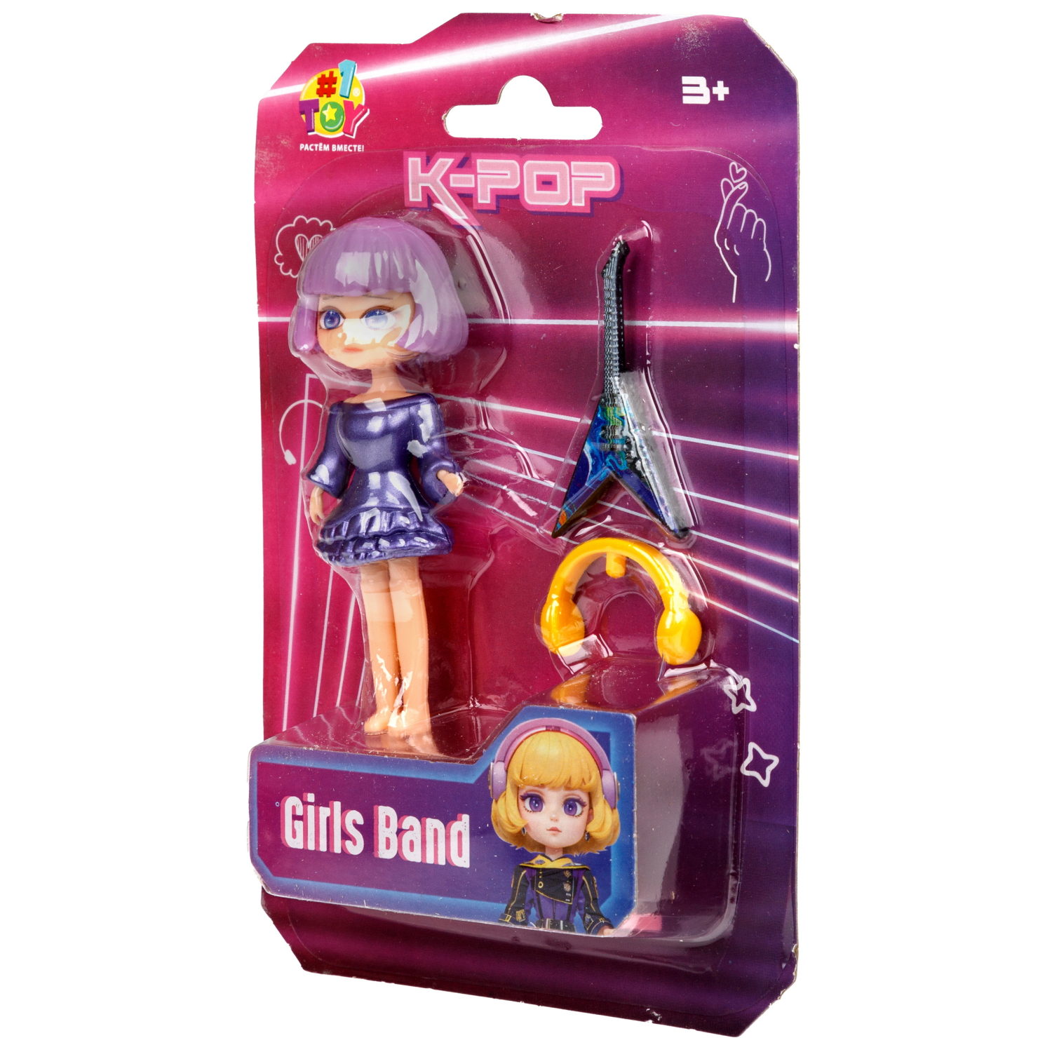 Кукла 1TOY K-POP Girls band с музыкальными инструментами, 30 видов в ассортименте
