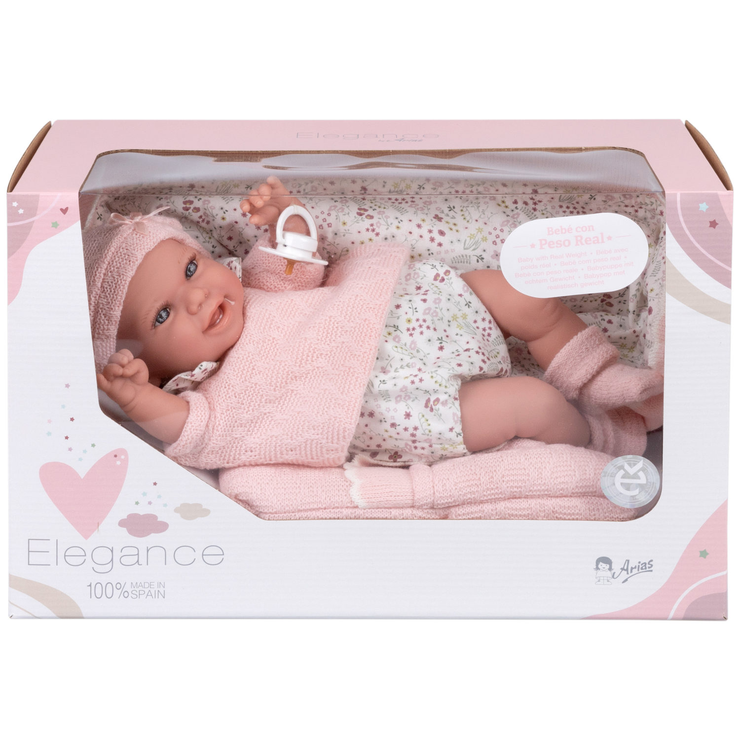 Испанская кукла для девочки Arias reborn, мини реборн, пупс, реалистичная, мягкая, мягконабивная, 35 см