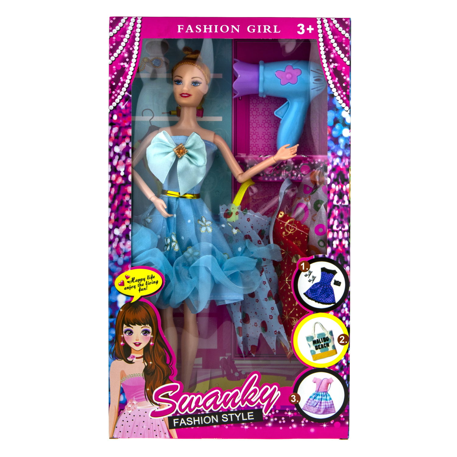 Кукла 29см с аксесс., в кор.18*4,5*32 см