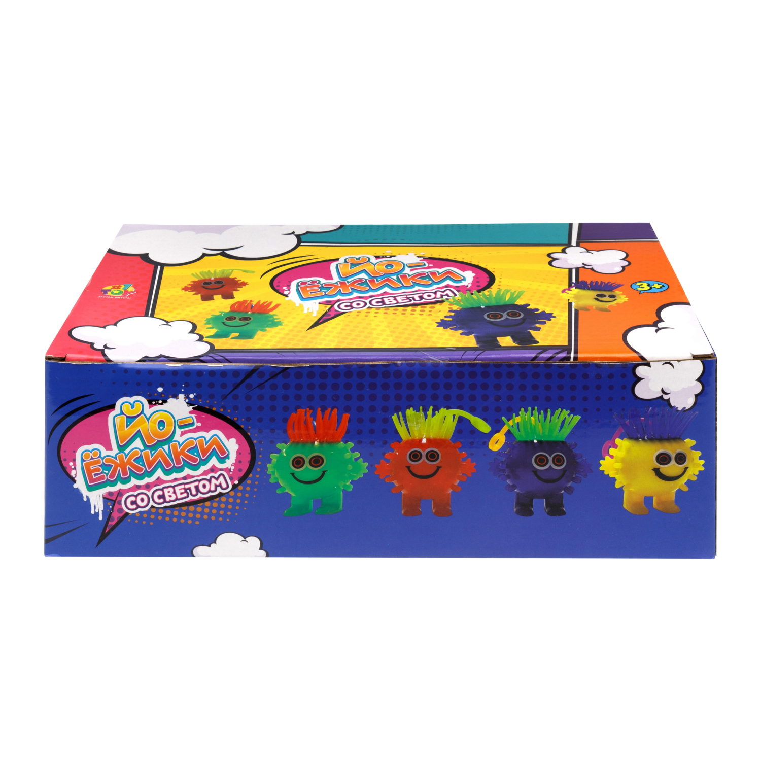 Светящаяся антистресс-игрушка для рук 1TOY Йо-Ёжик Тролль, для детей и взрослых, 4 вида в ассортименте