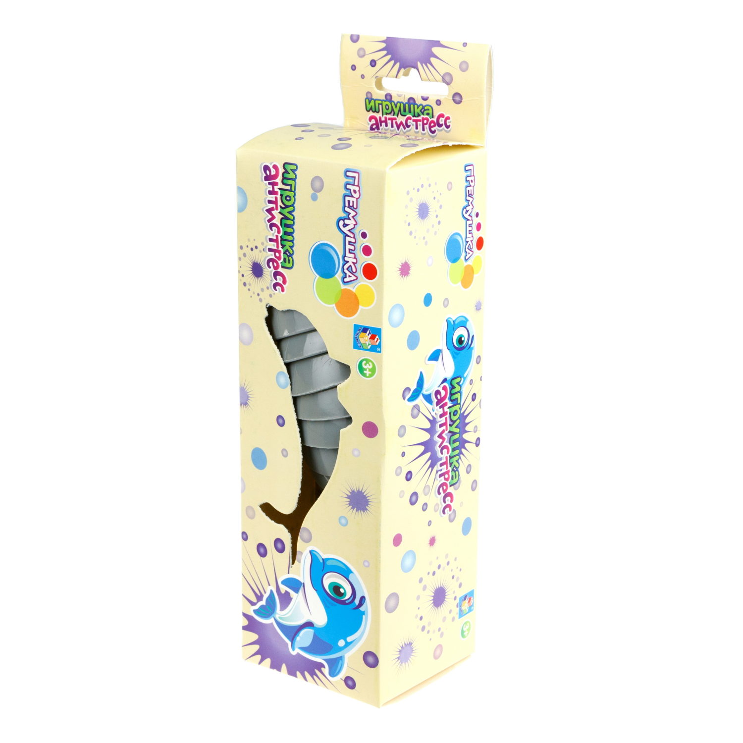 Дельфин 1TOY Гремушка, 3 цвета в ассортименте
