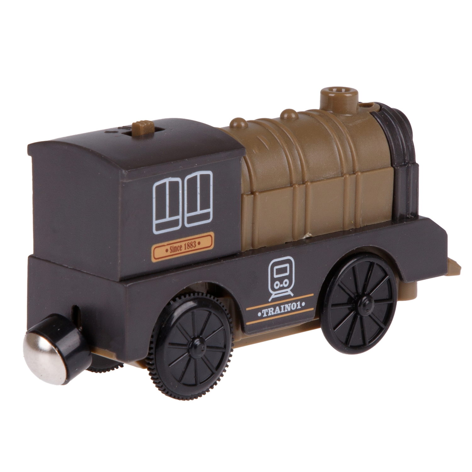 Детская железная дорога с электропоездом 1TOY InterCity, со светом, звуком, паровоз на рельсах, в подарочном наборе, 76 деталей