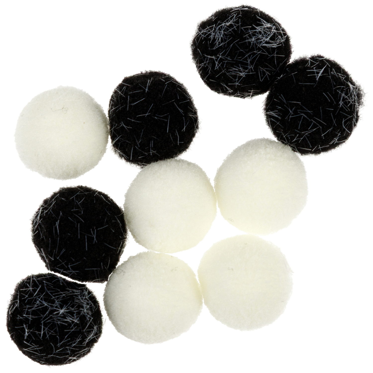 Таба лапа пушистая 1TOY Крутой замес, большая, 26х23,5х2 см, черная с белым