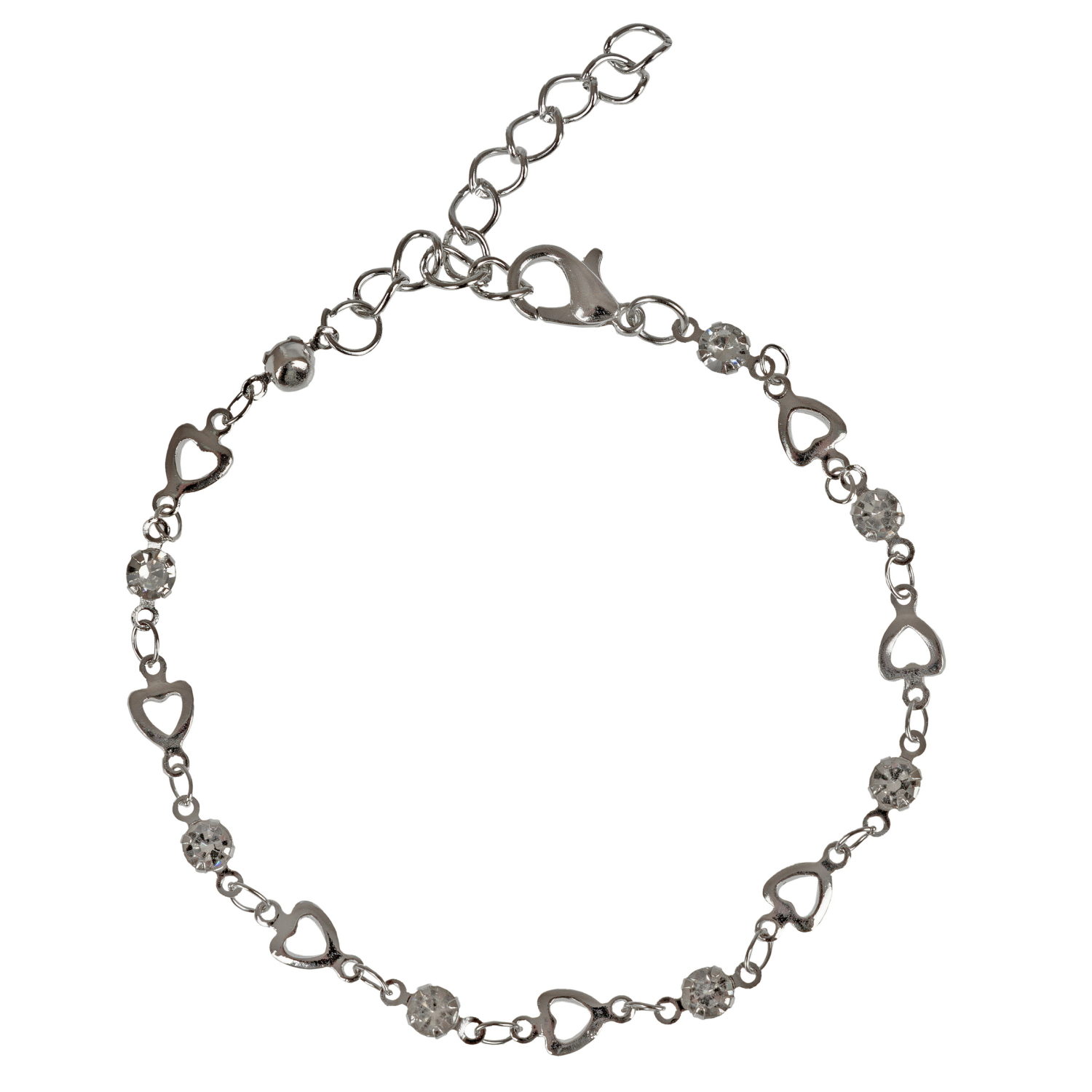 Набор из 3 браслетов-цепочек Lukky Fashion "Сердечки"