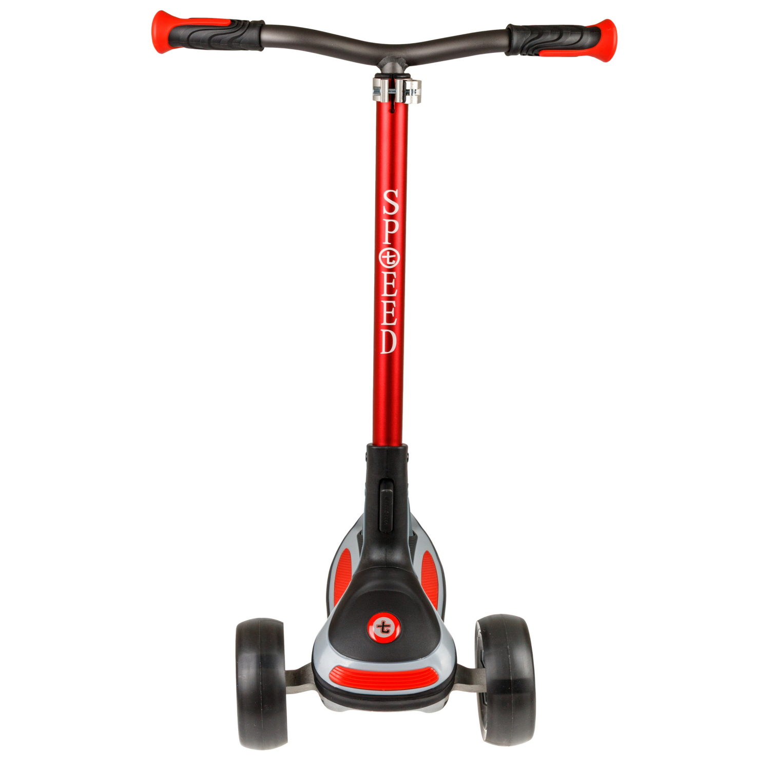 Самокат Top Gear, упр. накл., 3-х кол. PU 2*110/80 мм, складной, регулировка высоты руля, 63*30*102 см, TPR грипсы, черно-красный