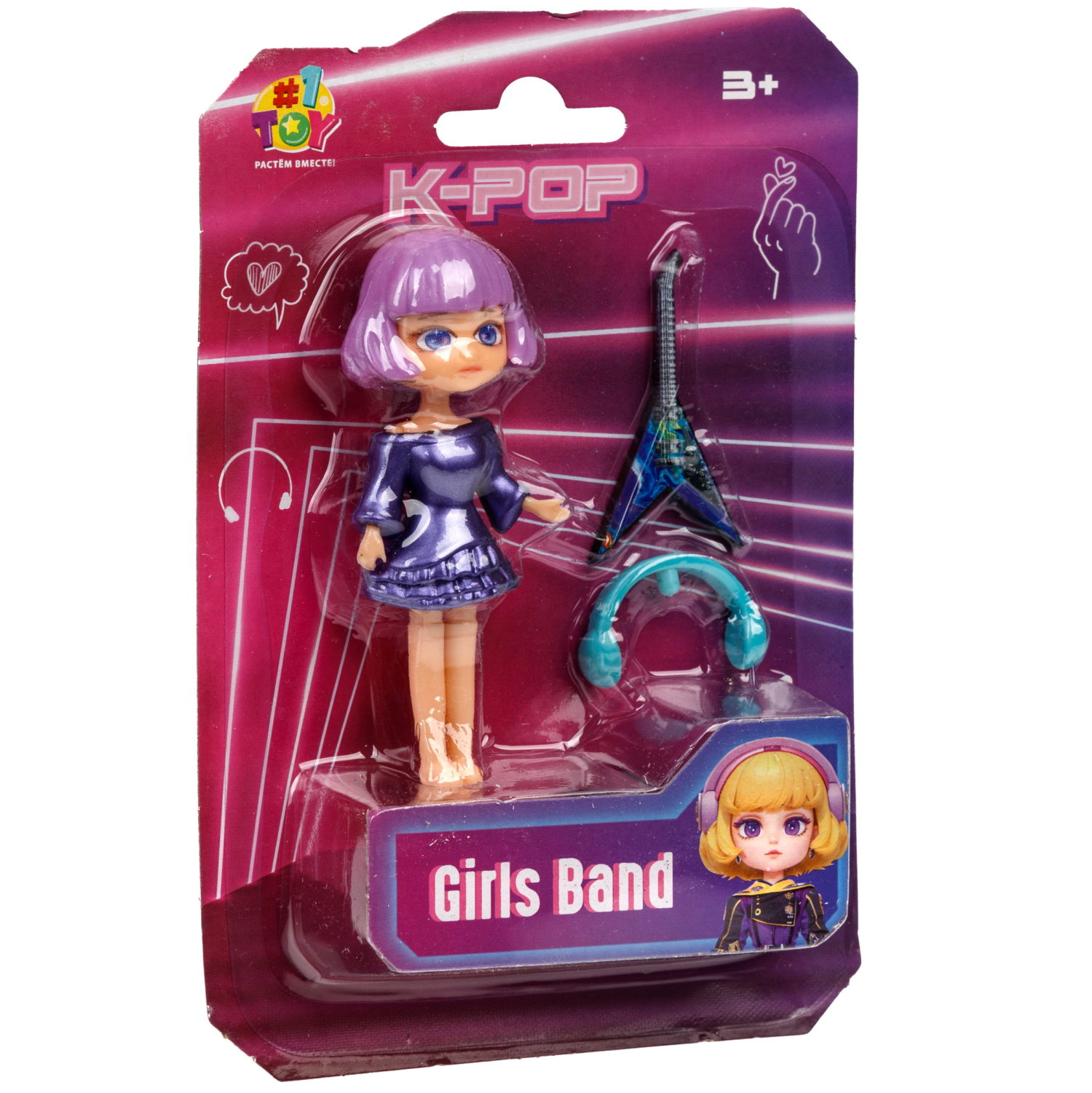 Кукла 1TOY K-POP Girls band с музыкальными инструментами, 30 видов в ассортименте
