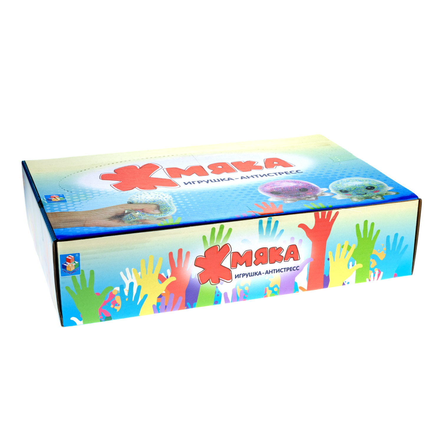 1toy Жмяка осьминог, 8х6,5 см, 3 вида в асс., 12 шт. в д/б