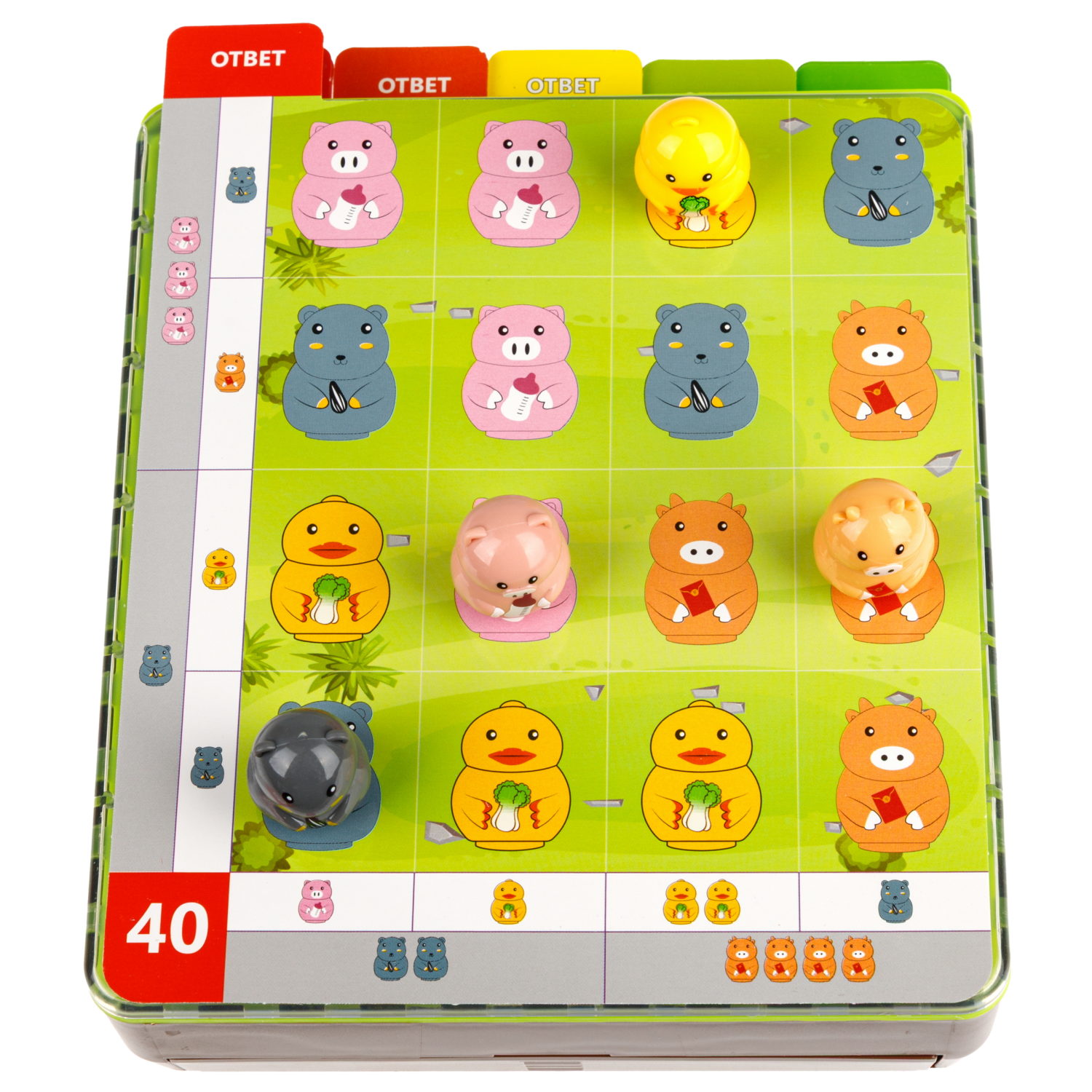 Игра головоломка 1TOY IQ Тренинг ЗооШахматы