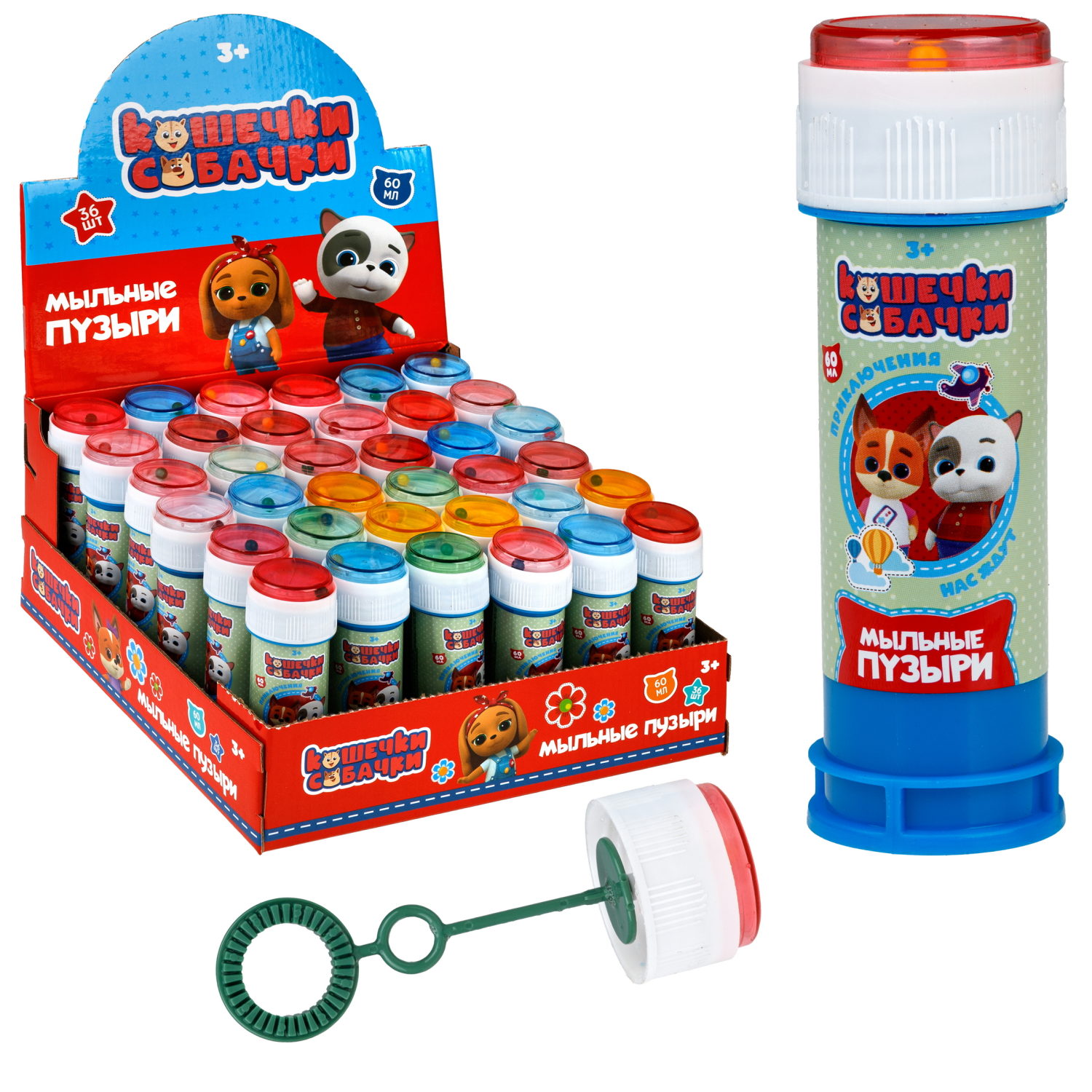 1TOY Кошечки-собачки, мыльные пузыри, 60 мл