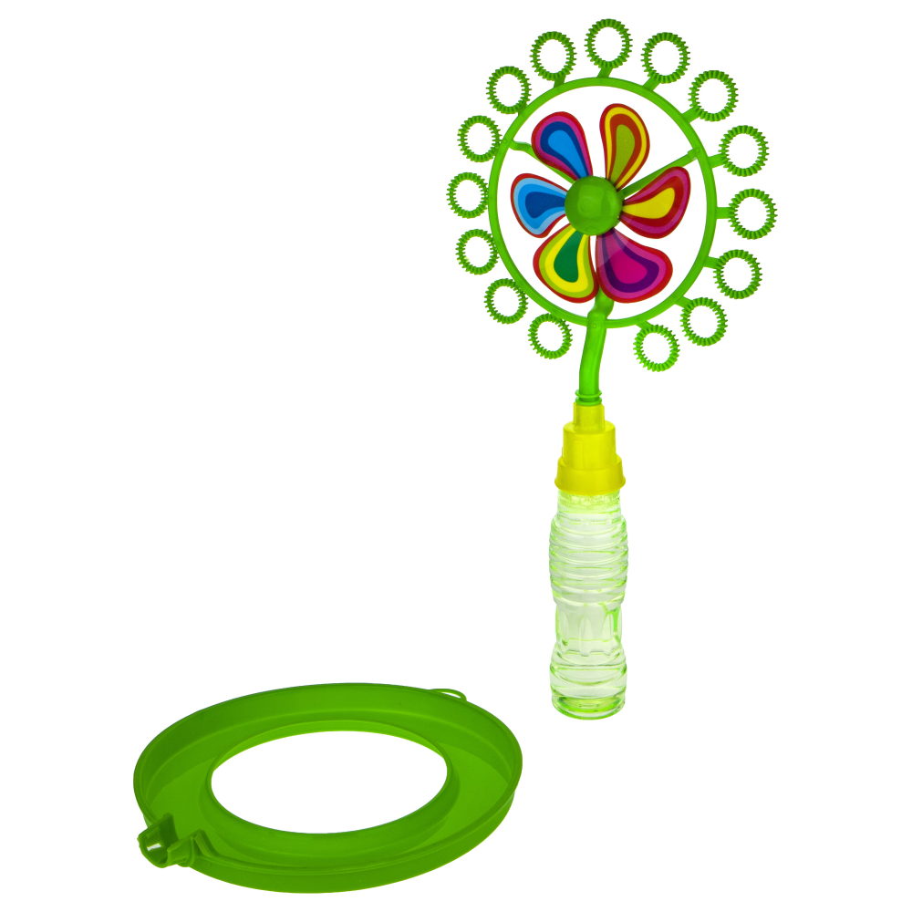 Мыльные пузыри 1TOY Мы-шарики! с ветрячком, 90 мл, зеленый