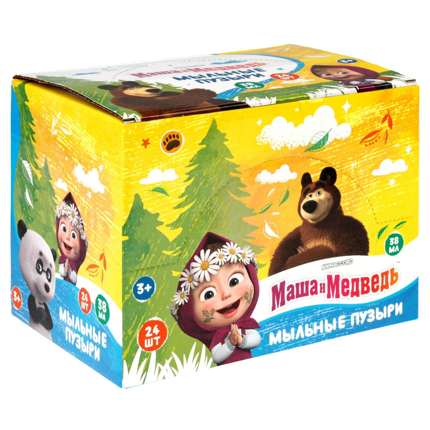 Маша и Медведь мыл. пуз. колба с кругляшом, 38 мл в д/б