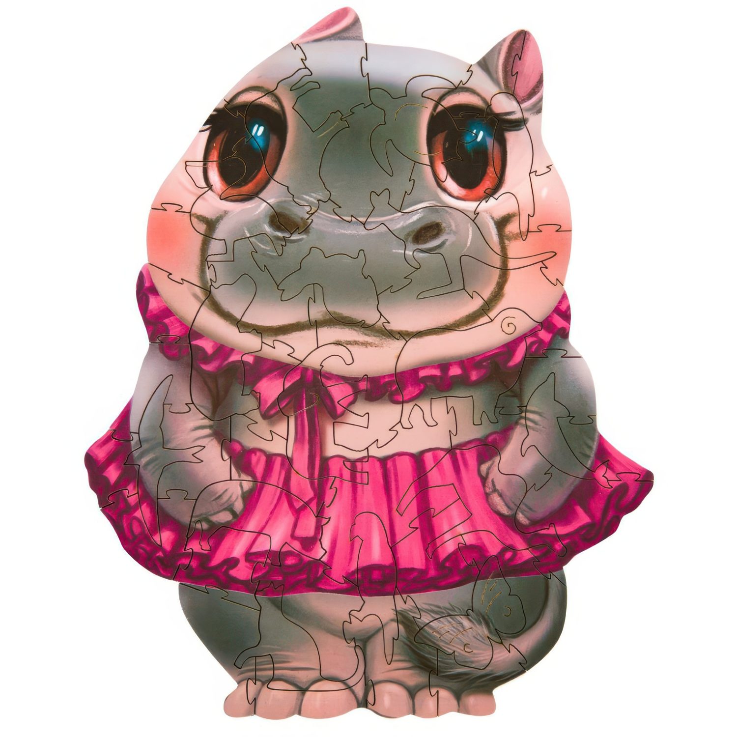 Пазлы Collection Animals Бегемотик балерина, 53 детали