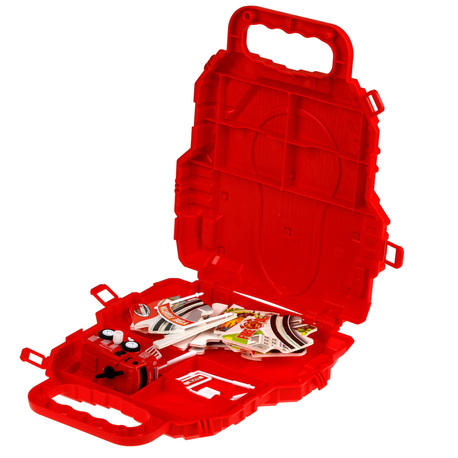 Игровой набор 1TOY Пазл-трек "Экстренные службы пожарная команда" с машинкой, 15 деталей