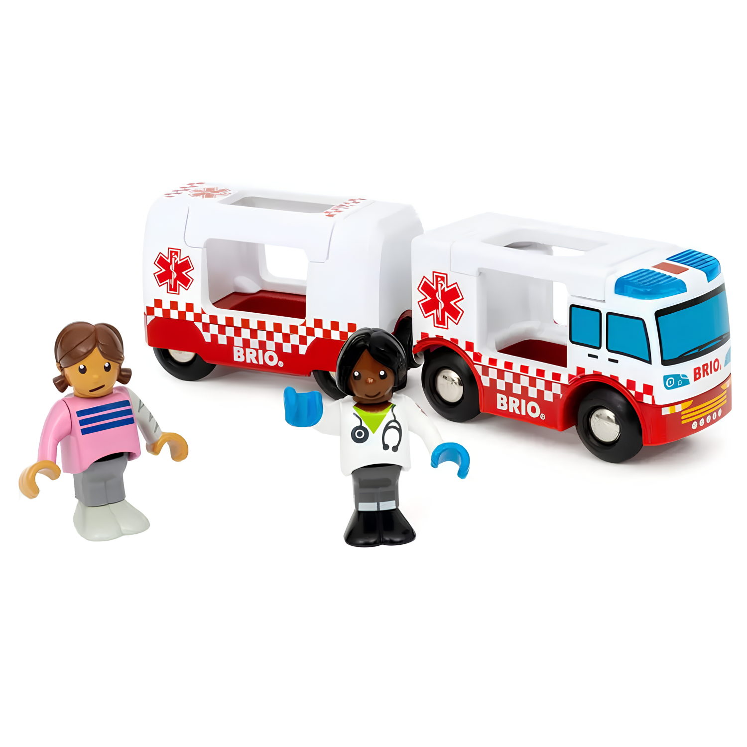 Машина скорой помощи Brio для деревянной железной дороги