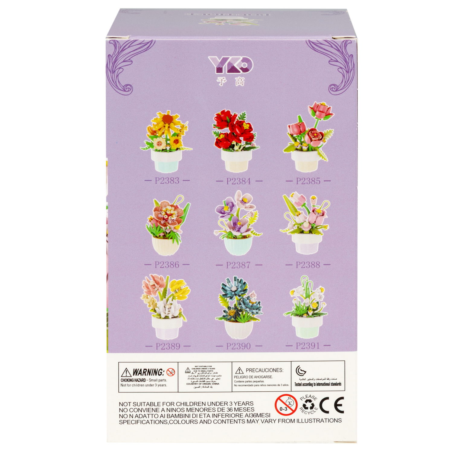 Конструктор 1TOY Blockformers "Цветы в горшках", 9 видов, от 138 до 223 деталей