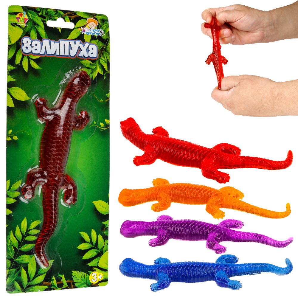 Жмяка липучая 1TOY Залипуха Ящерица, лизун