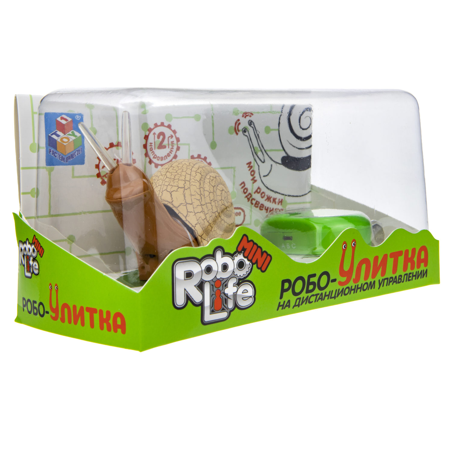 Интерактивная игрушка 1TOY RoboLife Робо- Улитка песочная, на пульте управления, со световыми эффектами