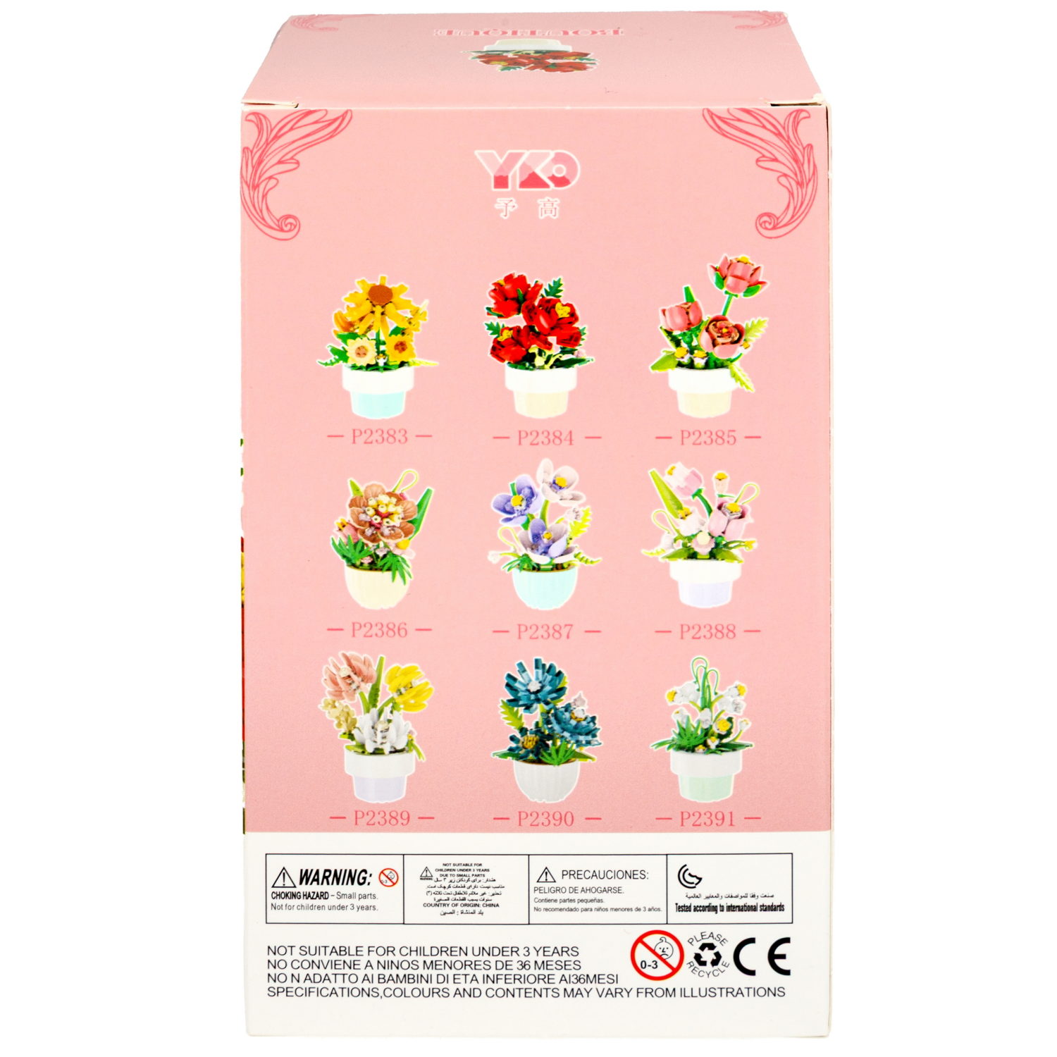 Конструктор 1TOY Blockformers "Цветы в горшках", 9 видов, от 138 до 223 деталей