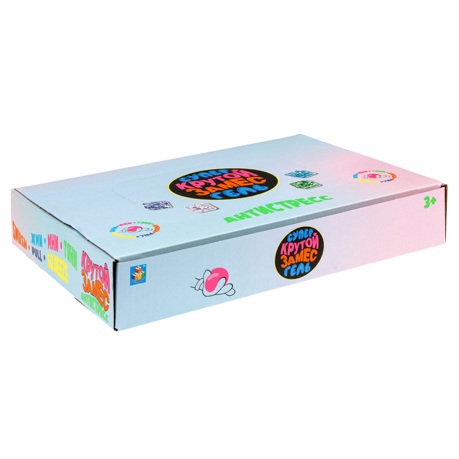 1toy Крутой замес Супергель куб, 4 цвета в ассортименте, 5 см