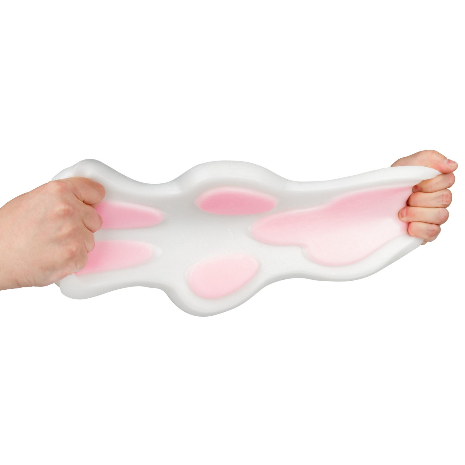 Таба лапа пушистая 1TOY Крутой замес, большая, 26х23,5х2 см, белая с розовым