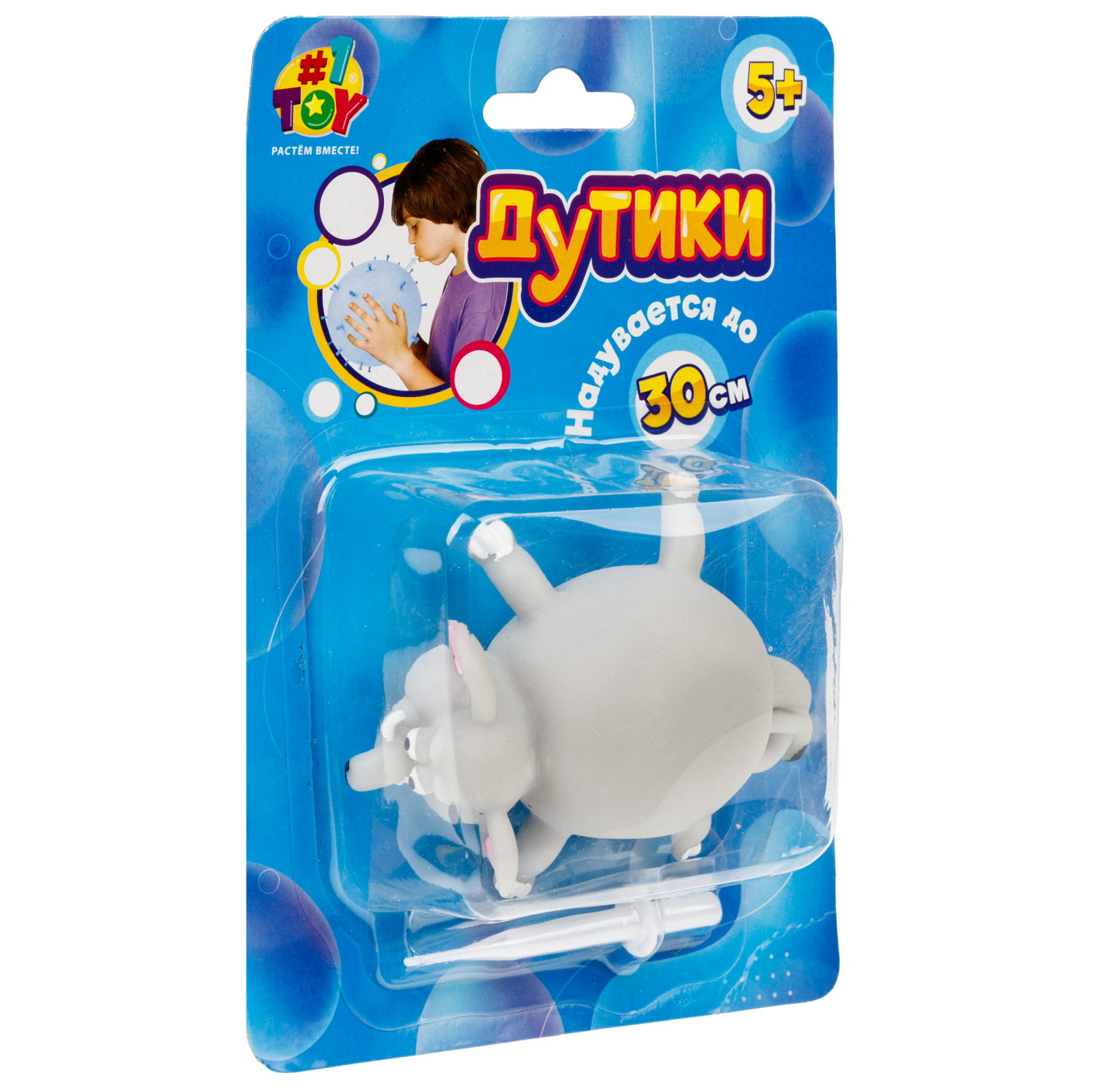 Игрушка ДУТИКИ 1TOY Животные, максимальный размер 30 см, слон