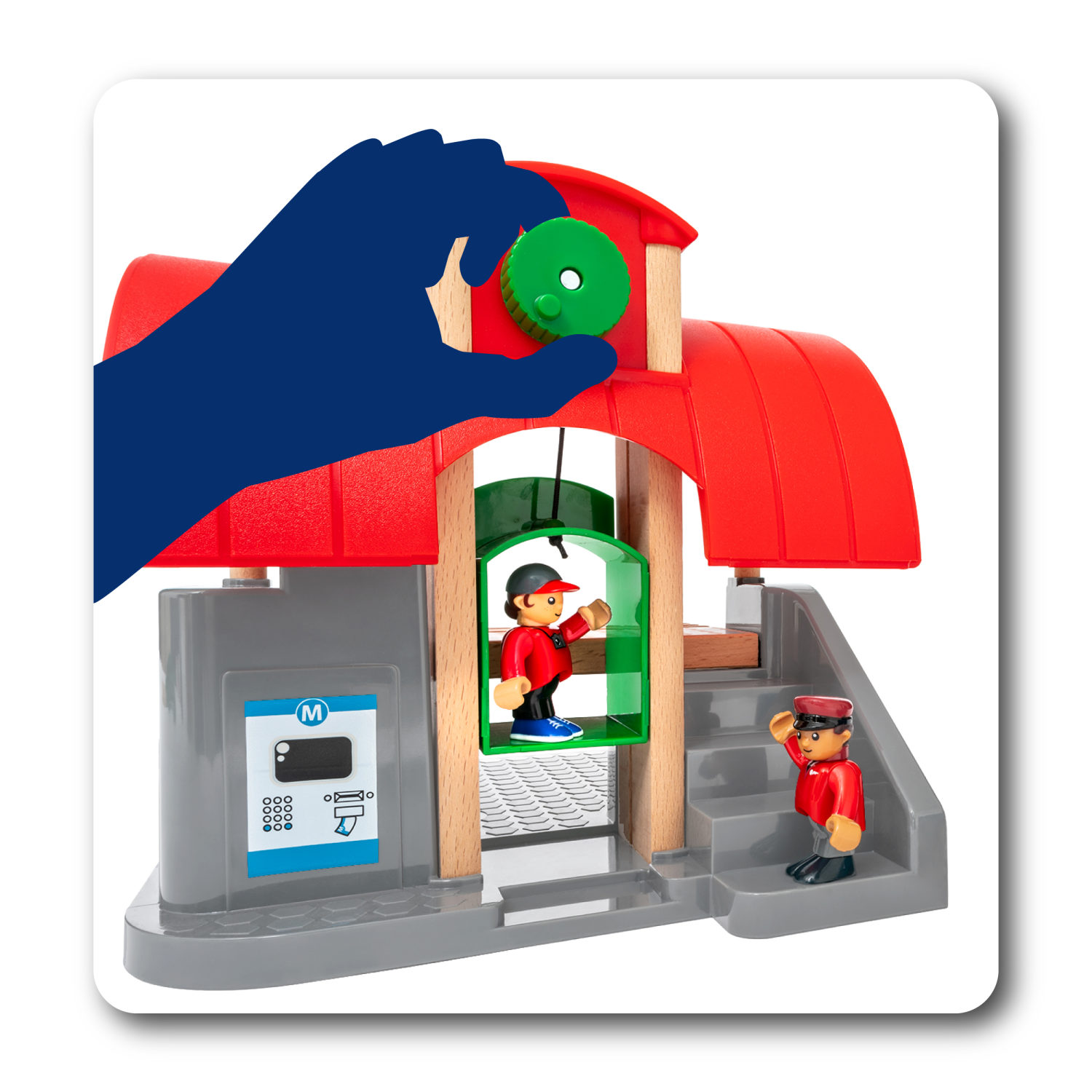 Деревянная железная дорога BRIO "Центральный вокзал", 27 элементов