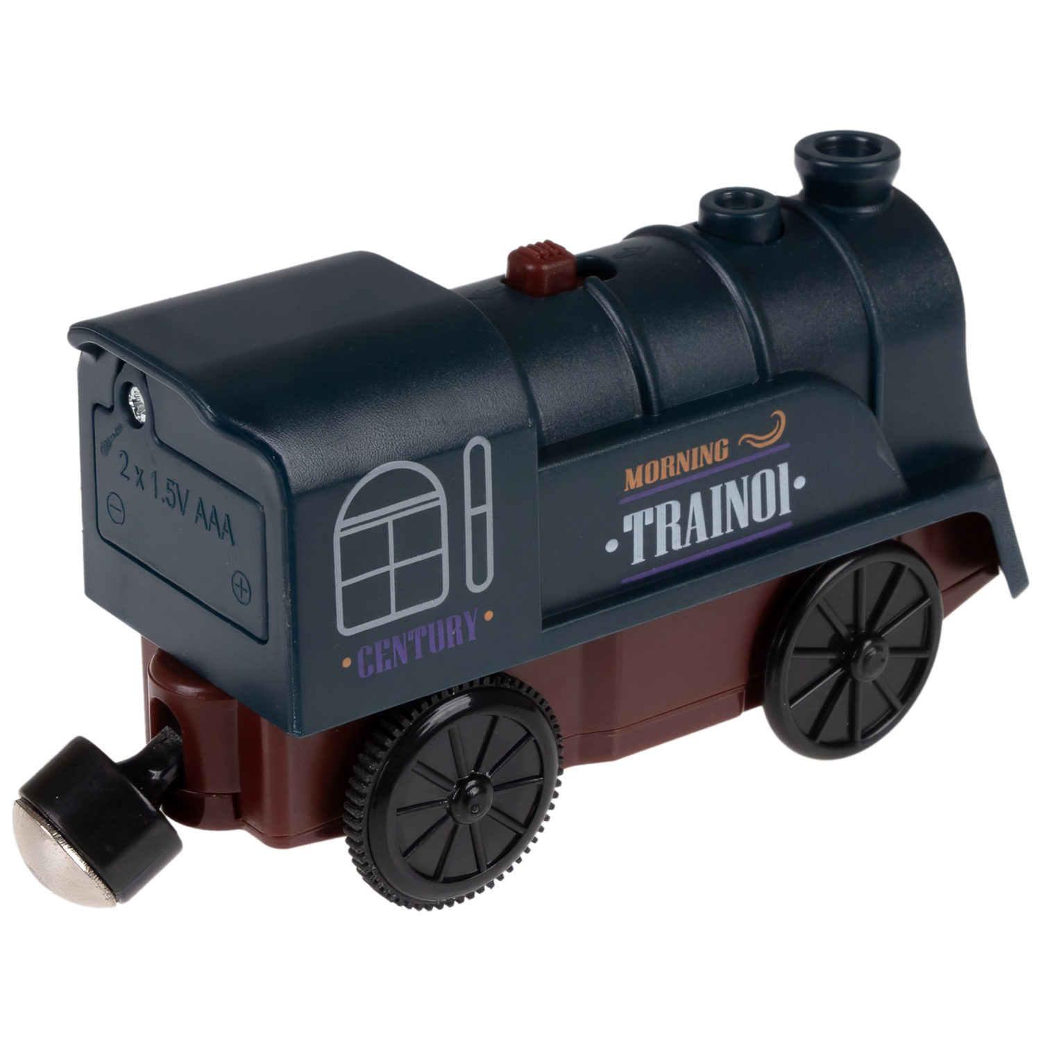 Детская железная дорога с электропоездом 1TOY InterCity, со светом, звуком, паровоз на рельсах, в подарочном наборе, 115 деталей