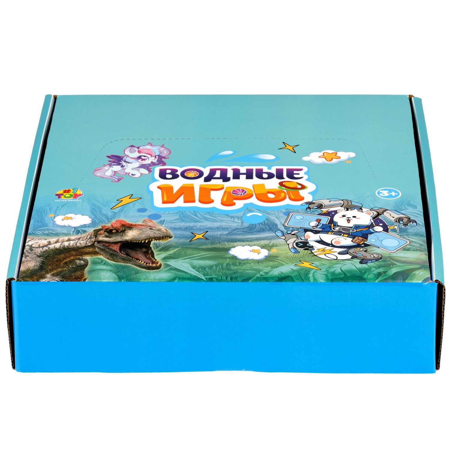 Водный тетрис 1TOY Игра с водой Насади колечки Динозавры, 12х6х2,3 см, 3 вида