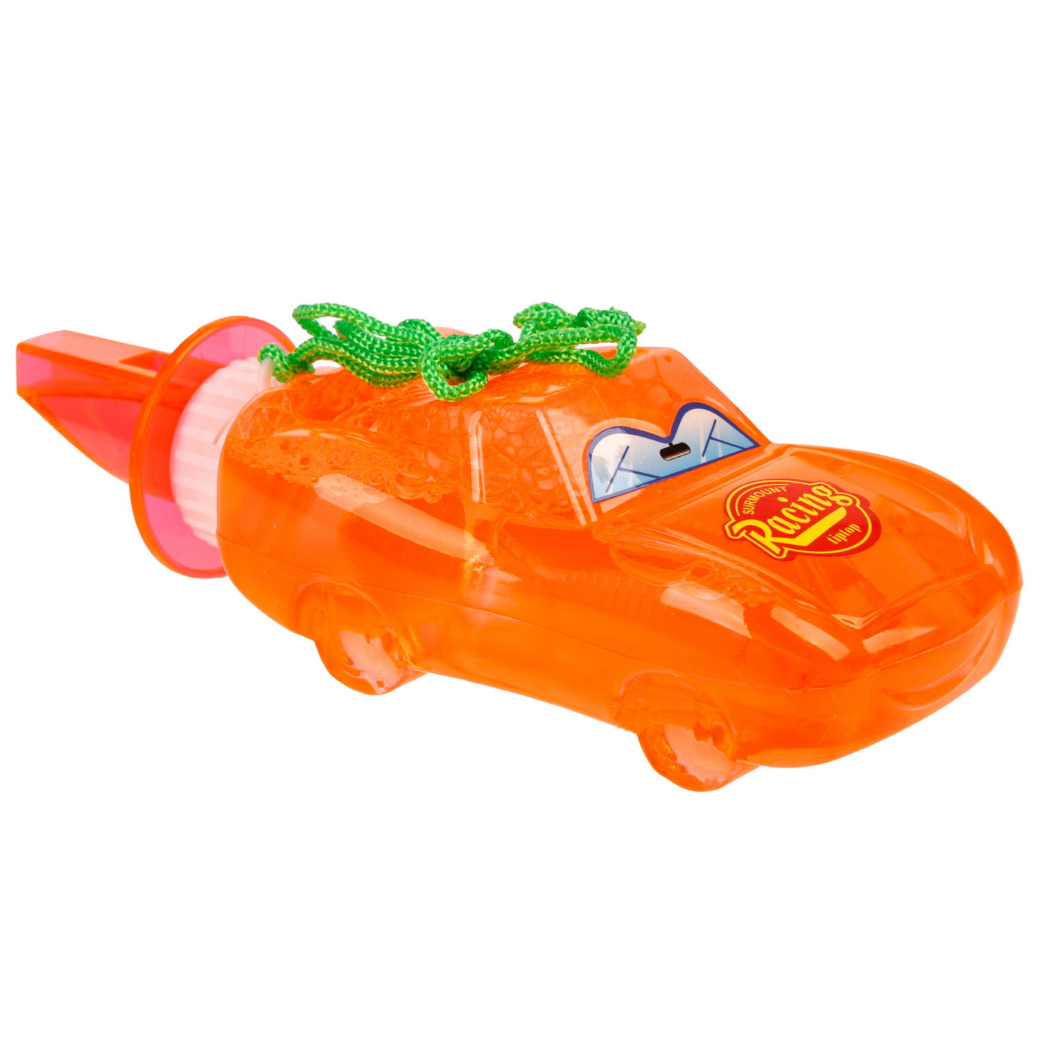 1TOY Мы-шарики! мыл. пузыр. в виде машинки, со свистком, 100 мл, 16 шт в д/б