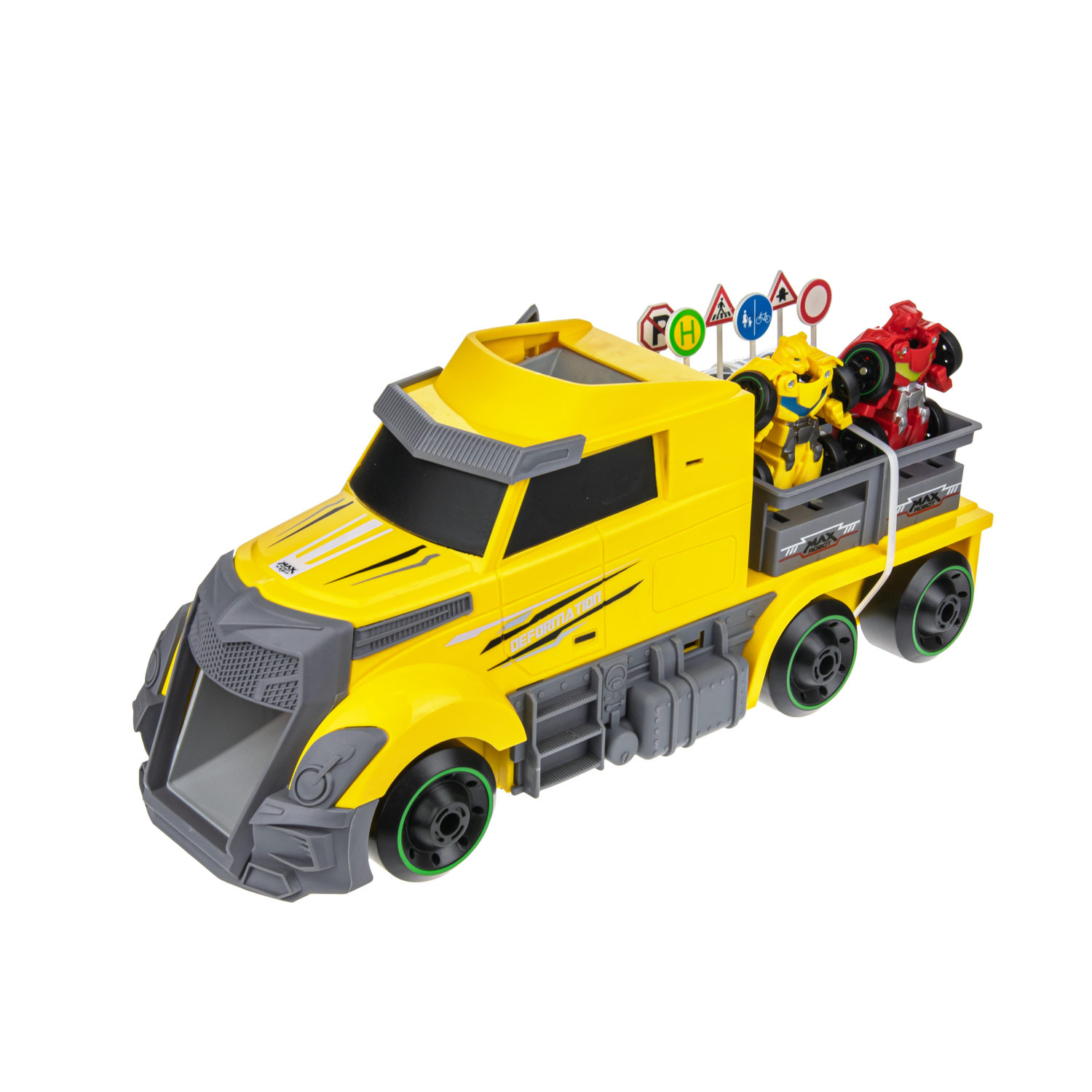 Автовоз с машинками 1TOY Мой первый трансформер, трейлер, желтый, 45 см