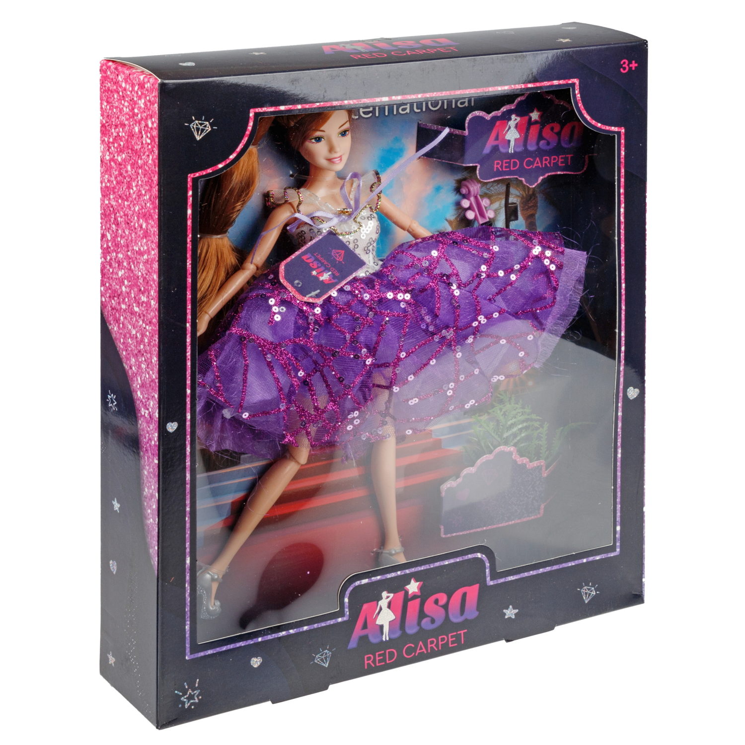 Кукла Alisa Red Carpet в  фиолетовом платье, с аксессурами, 29 см