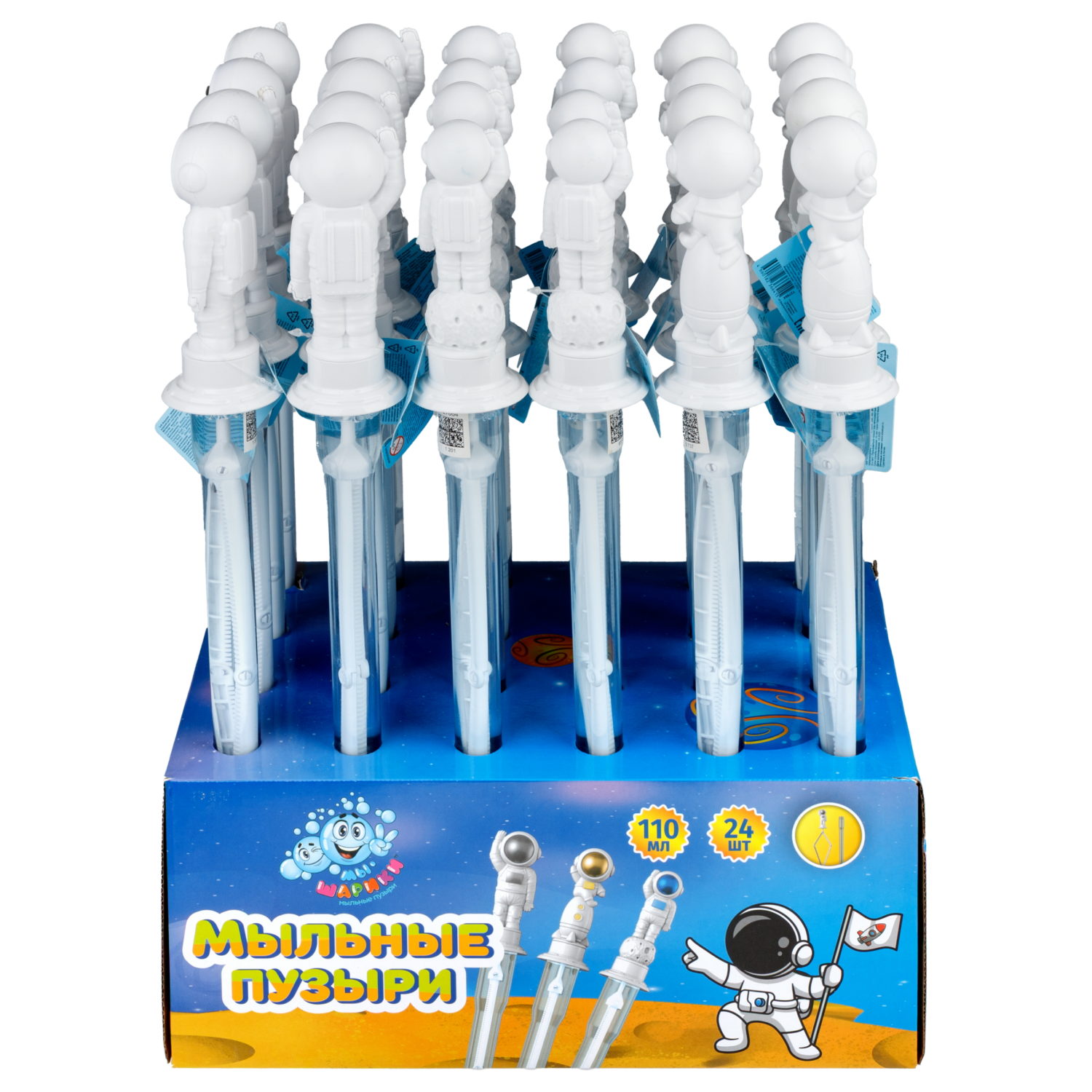 Мыльные пузыри 1TOY Мы-шарики! Космонавт, в ассортименте, 110 мл