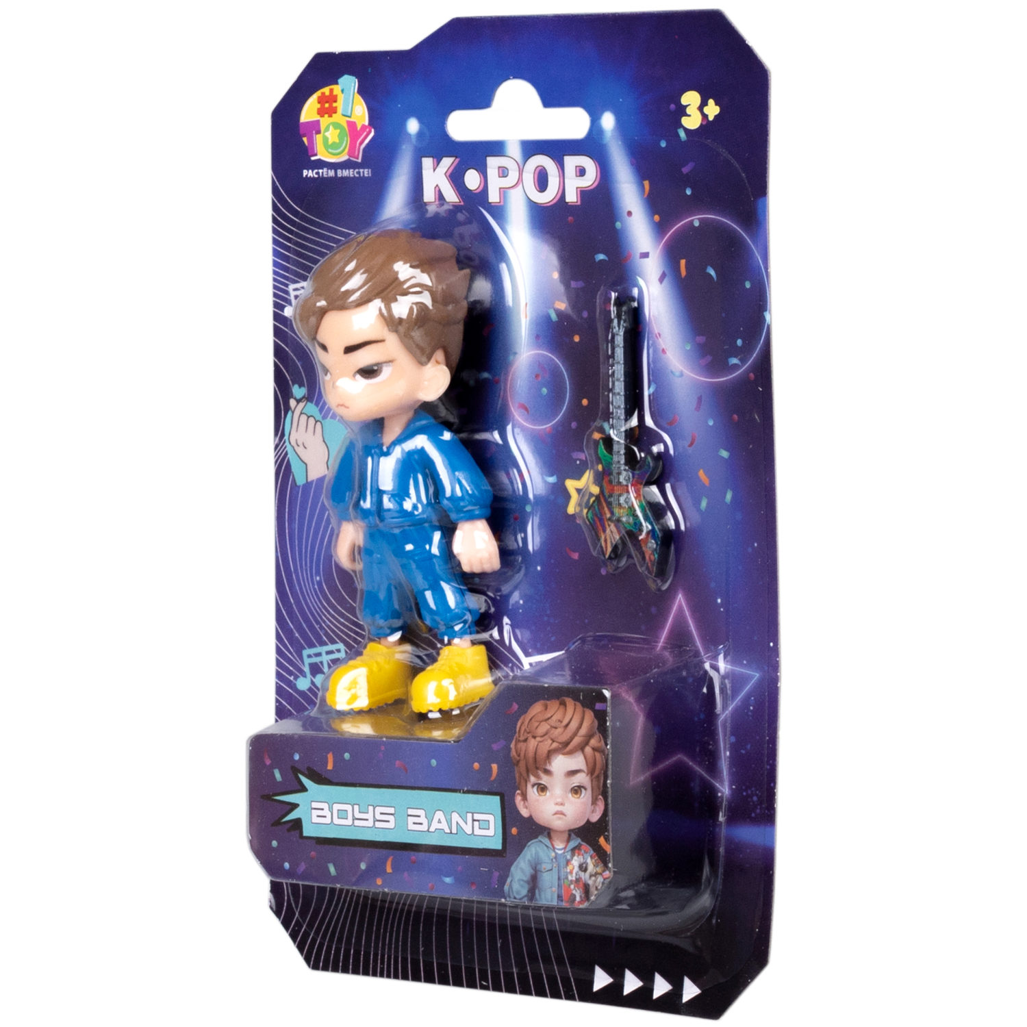 Кукла для девочки 1TOY K-POP Boys band с музыкальными инструментами, маленькая фигурка аниме 