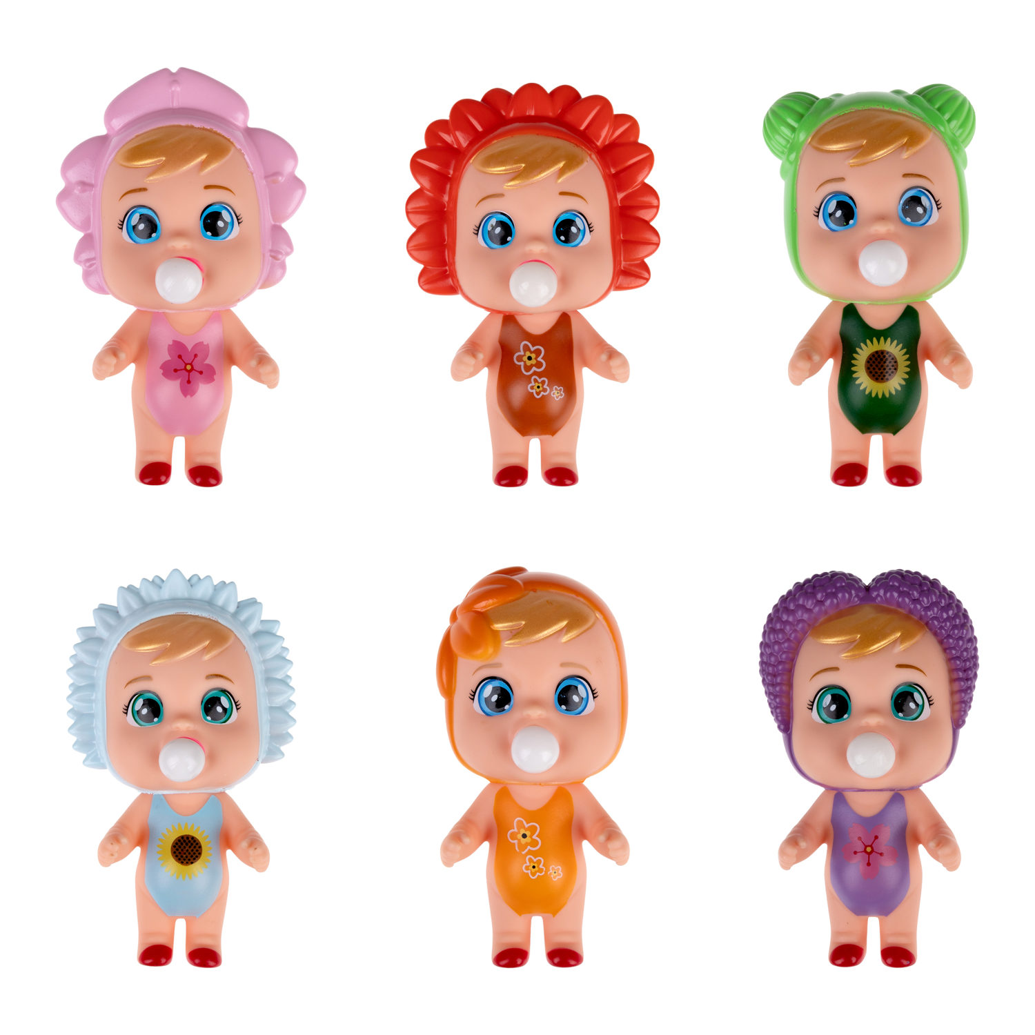 1YOY Bubble Gum-антистресс "Куклы" в зелёном, 7х13 см