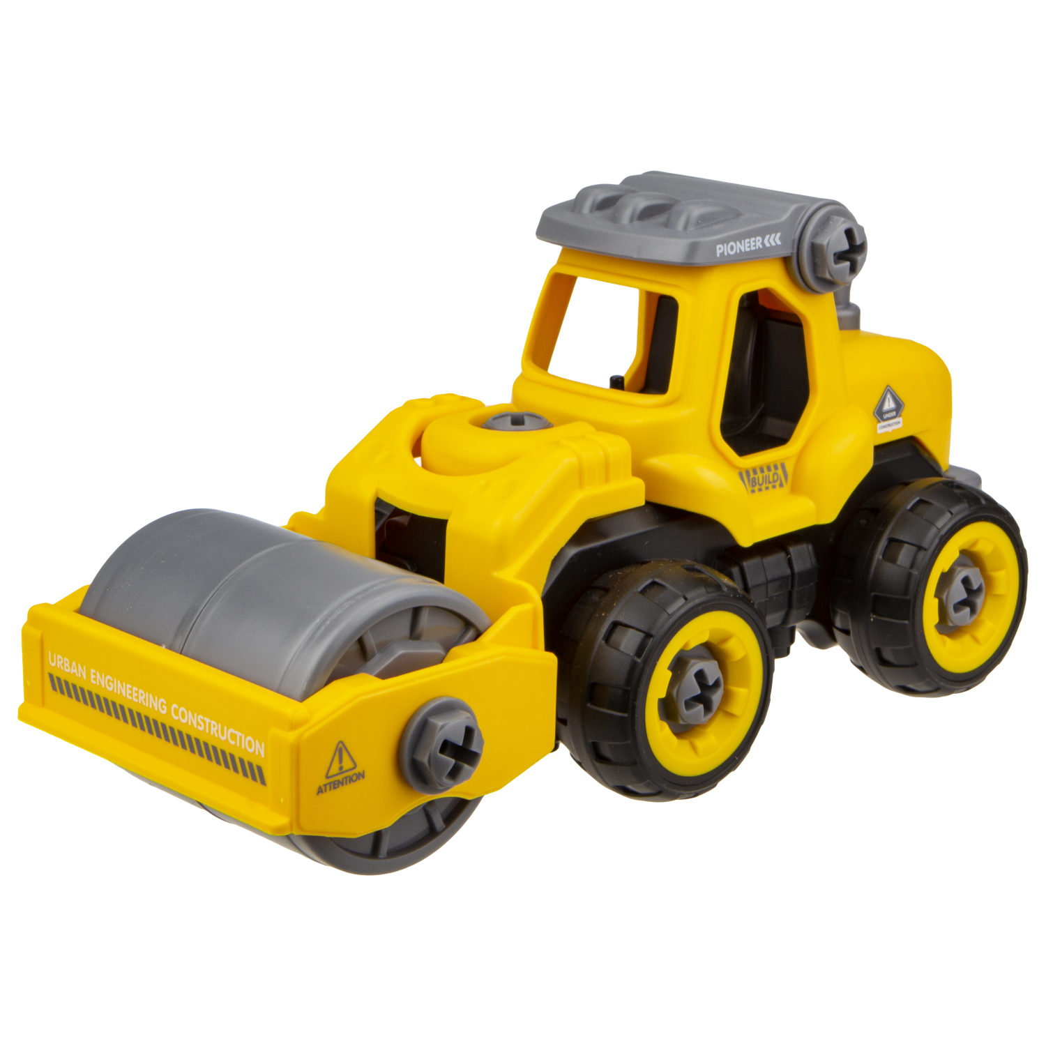 Машинка - конструктор 1TOY Горстрой Каток игрушка, с шуруповертом и отверткой