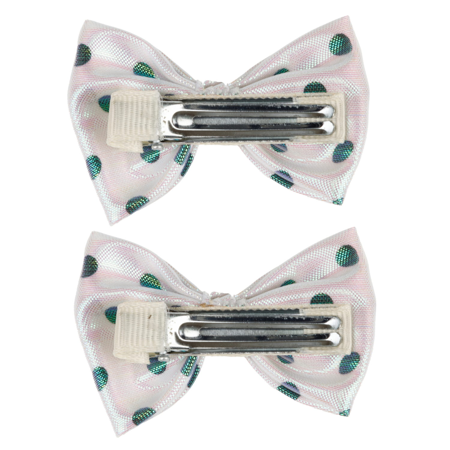 Lukky Fashion набор из 2 заколок-зажимов Бантик в горошек Пин-Ап, 4 цв.микс