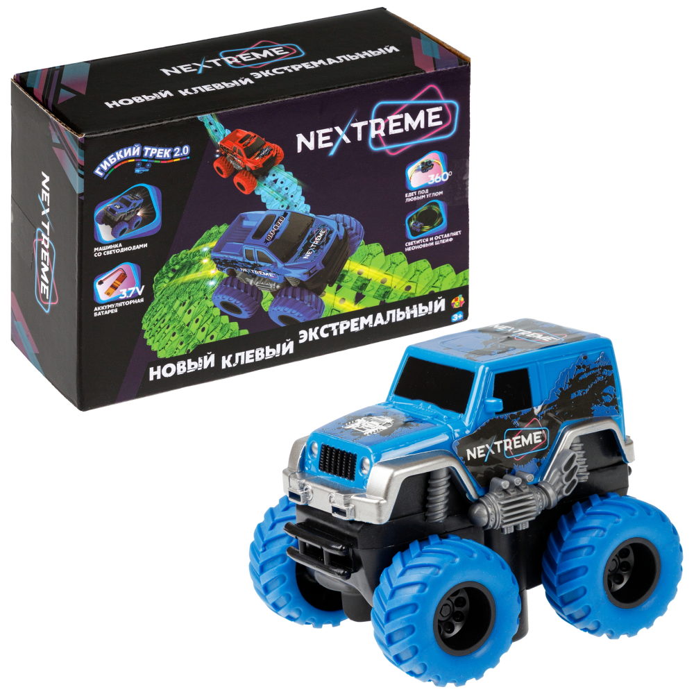 1TOY NEXTREME Гибкий трек внедорожник синий с аккумуляторной батареей