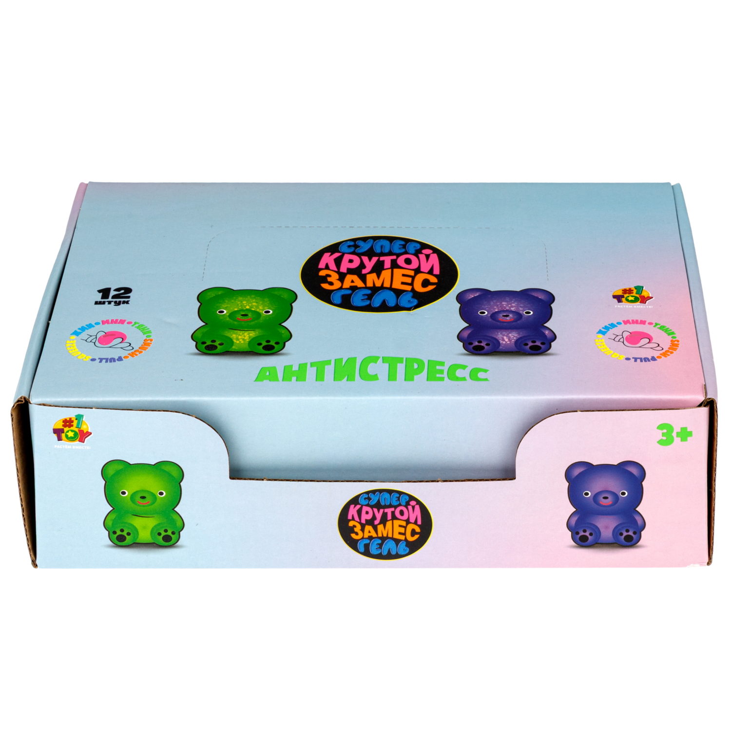 Антистресс-игрушка 1TOY Крутой замес Супергель Медведь,  в ассортименте, 9х8х5 см