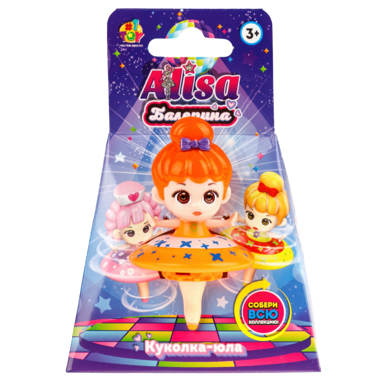 Крутящаяся куколка 1TOY Алиса Балерина, в ассортименте