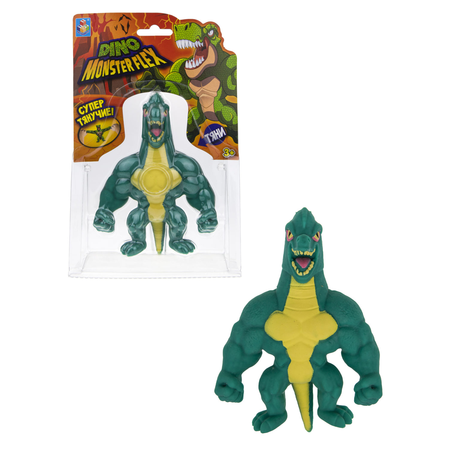 1TOY MONSTER FLEX DINO, тянущиеся фигурки 14см, 14 видов в ассортименте