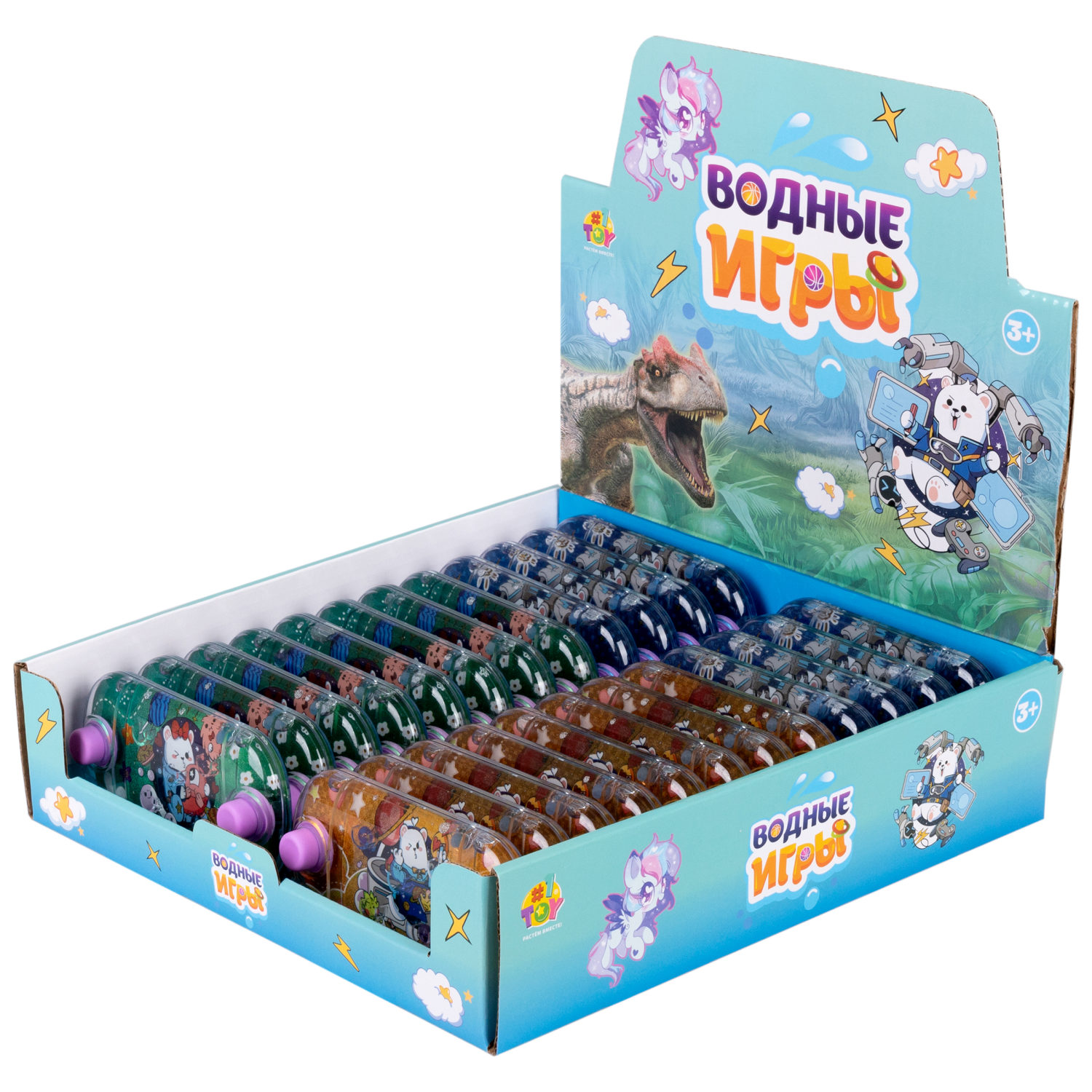 1TOY Игра с водой Забрось мячики Мишка аниме, 3 вида в ассортименте