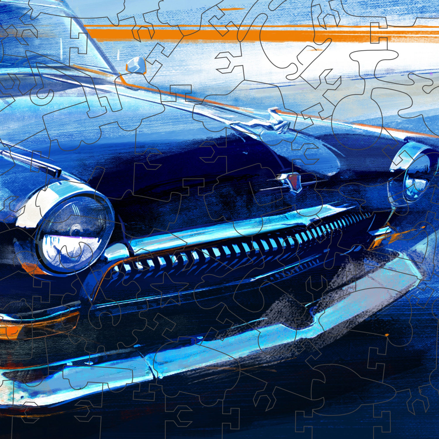 Деревянные пазлы Collection Transport Автомобиль советский, 100 деталей, 28х16,5 см