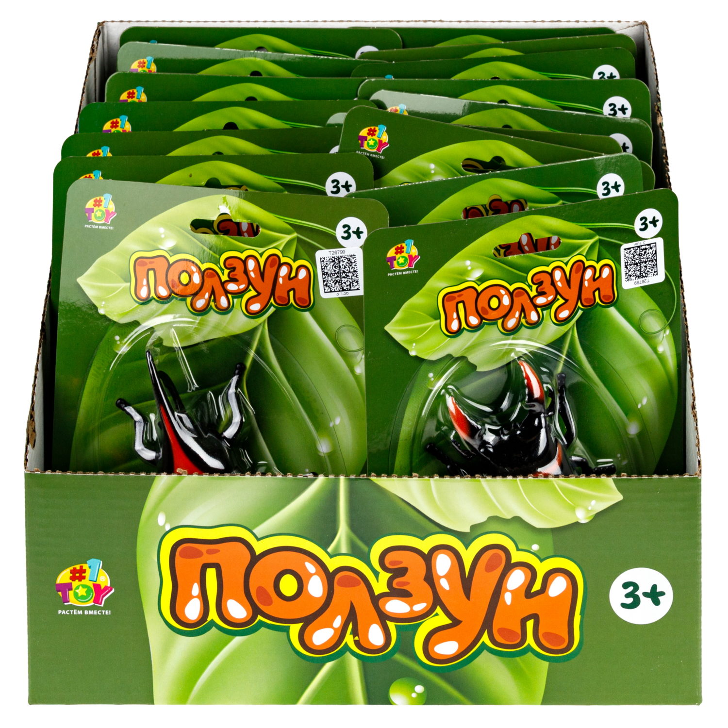 Насекомые игрушки 1TOY Ползун Жуки, в ассортименте