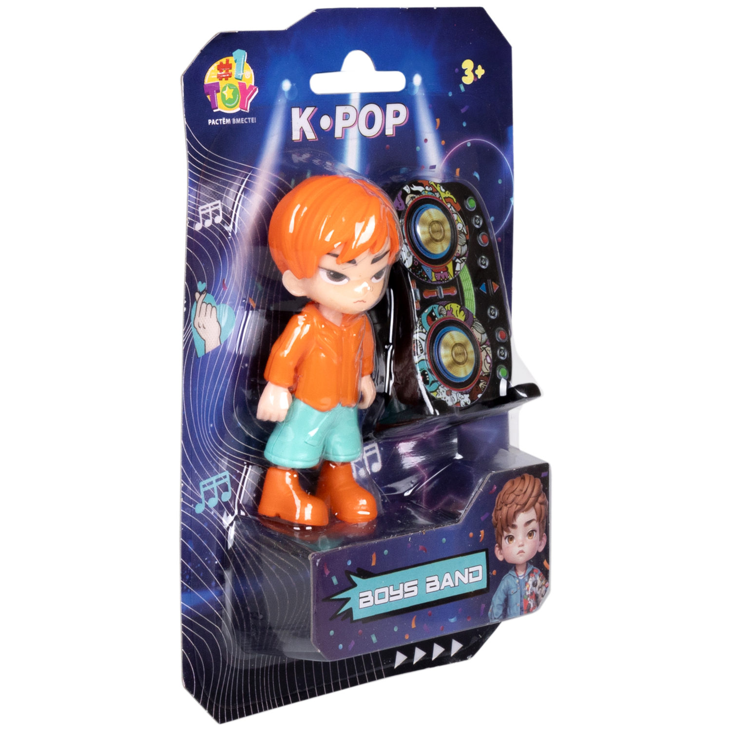 Кукла для девочки 1TOY K-POP Boys band с музыкальными инструментами, маленькая фигурка аниме 