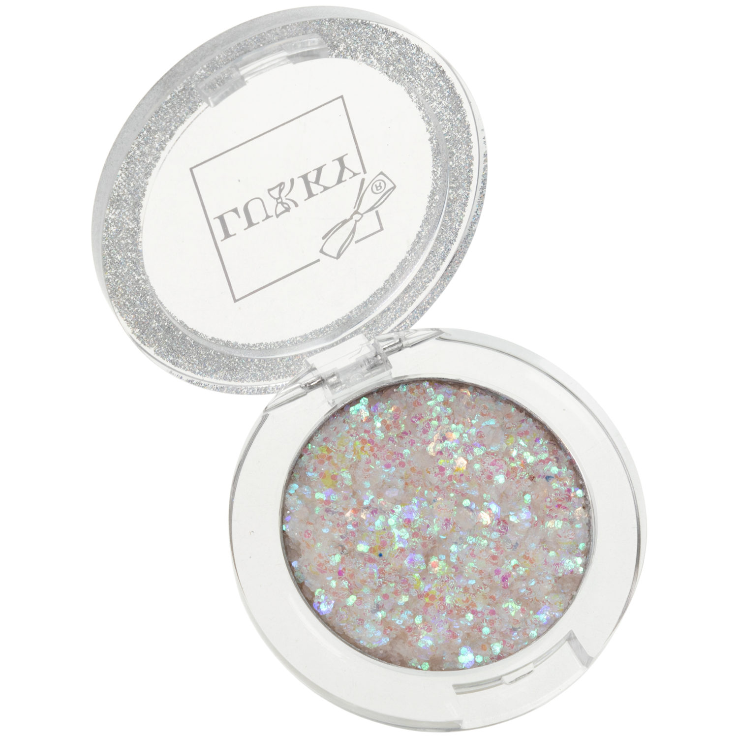 Lukky гель-тени д.век с блёстками и голограф.звёздочками,цвет белый, с аппликатором,1,7 г,блистер