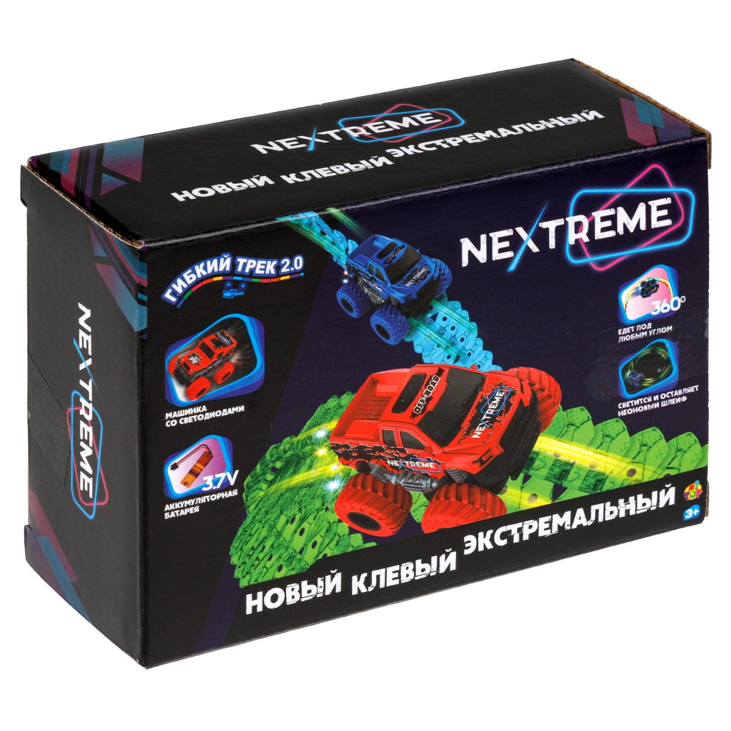 1TOY NEXTREME Гибкий трек пикап красный с аккумуляторной батареей