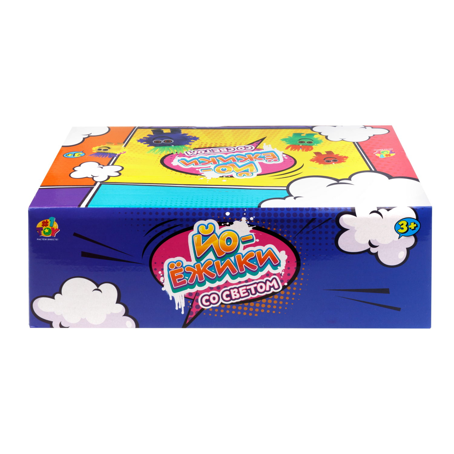 Светящаяся антистресс-игрушка для рук 1TOY Йо-Ёжик Тролль, для детей и взрослых, 4 вида в ассортименте