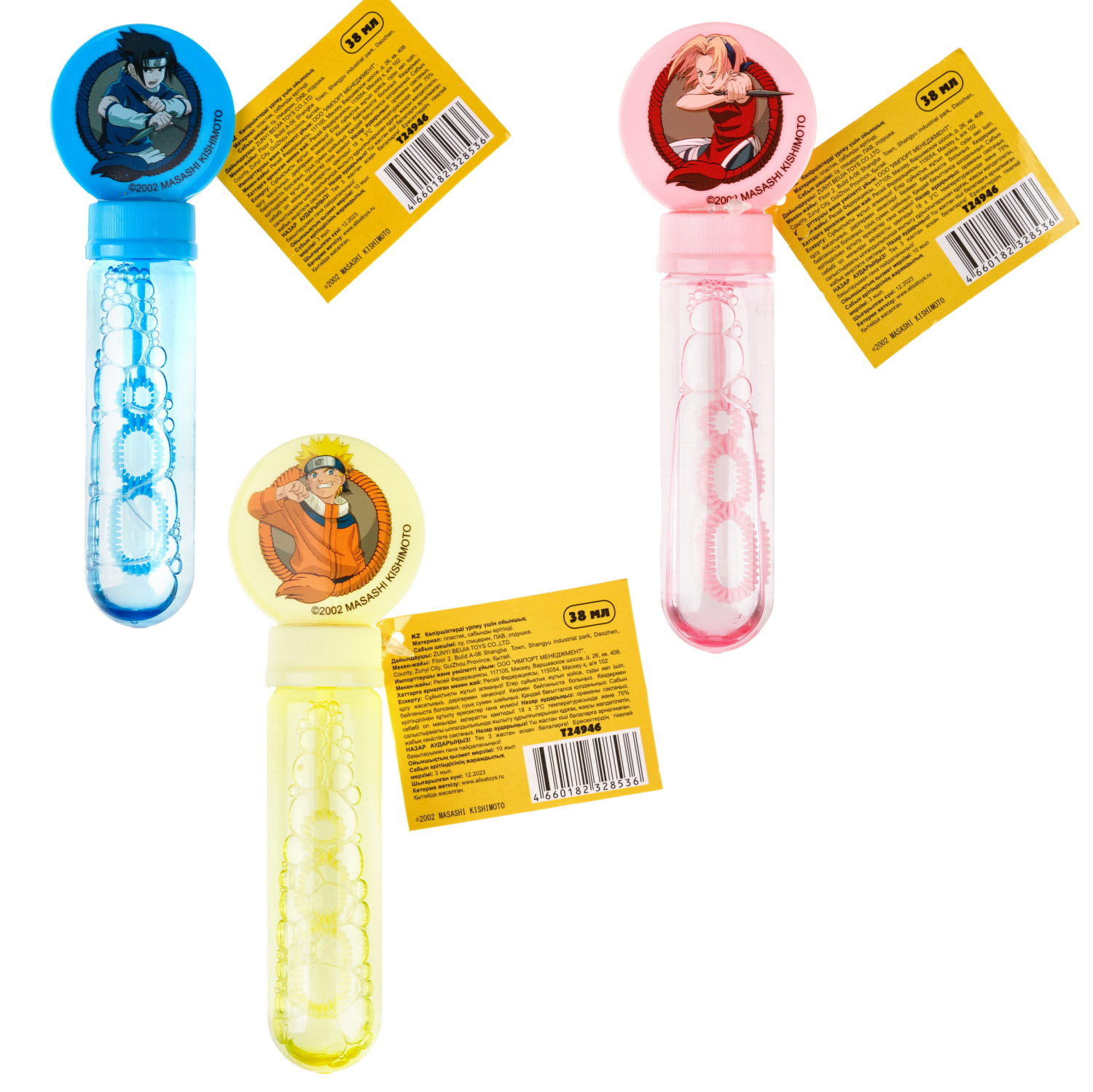 Мыльные пузыри Наруто 1TOY колба с кругляшом, 38 мл